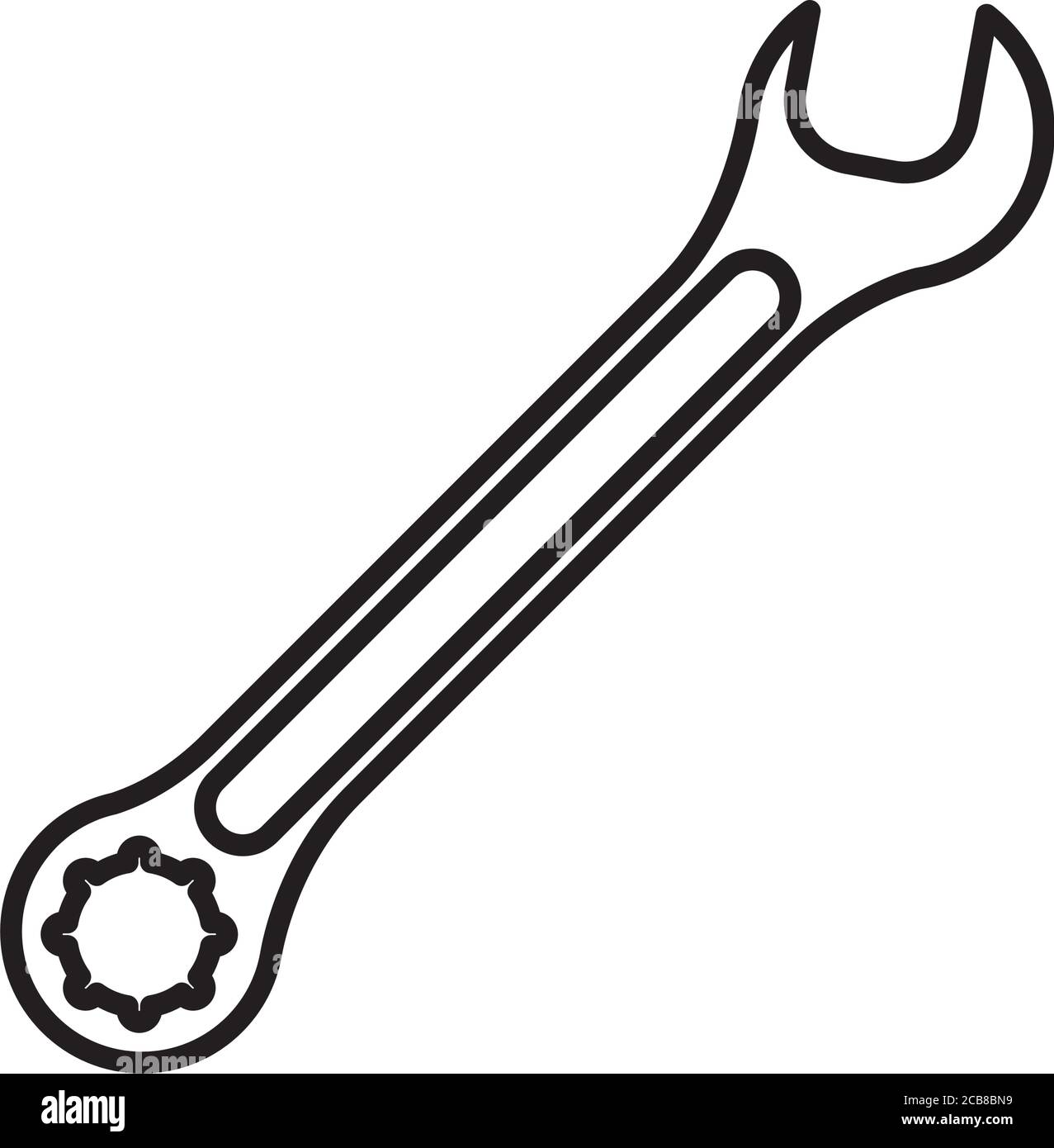 wrench tool style line icon vector illustration design Stock Vector ...
