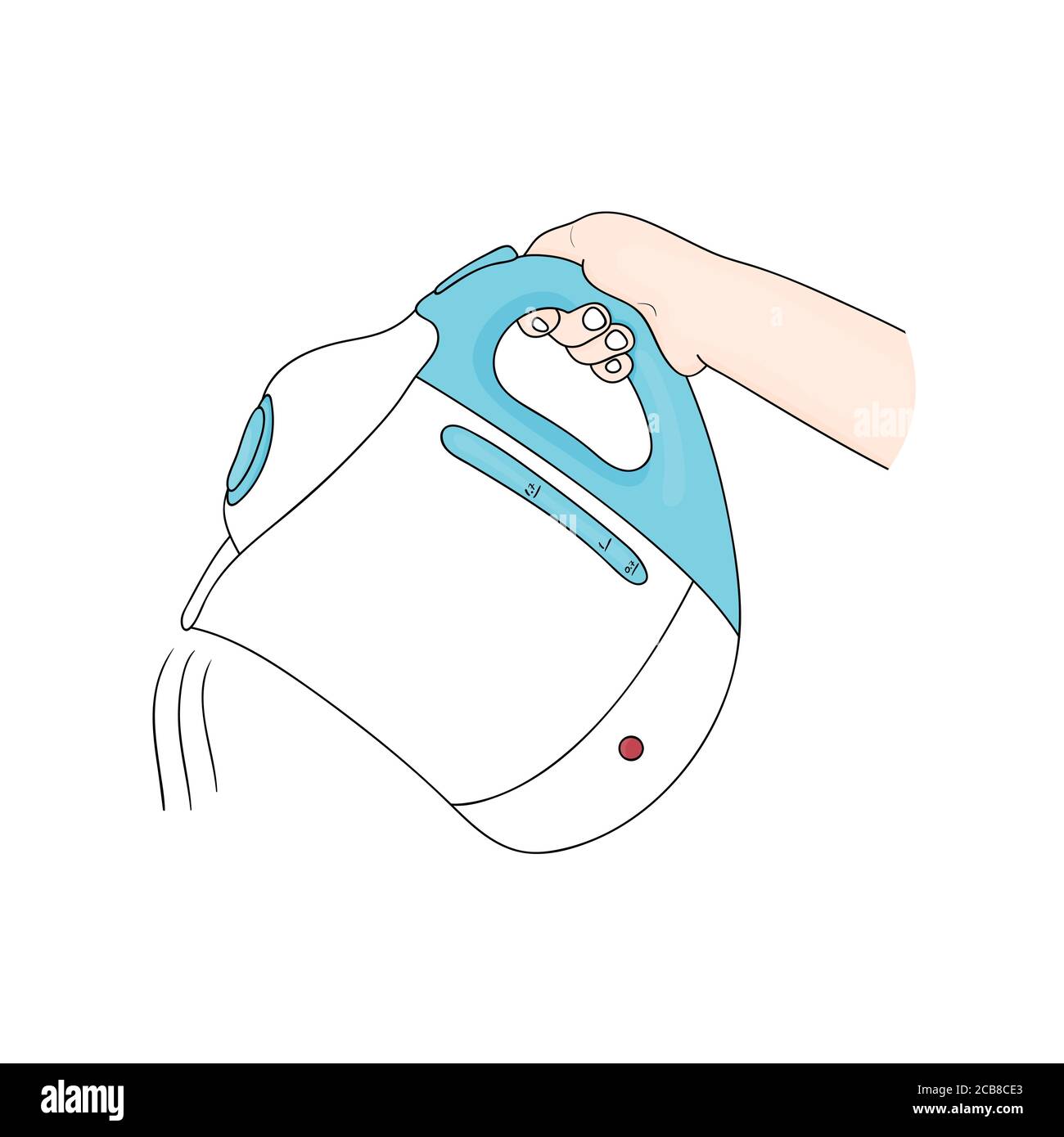 Holding electric kettle Stock Vector Images - Alamy
