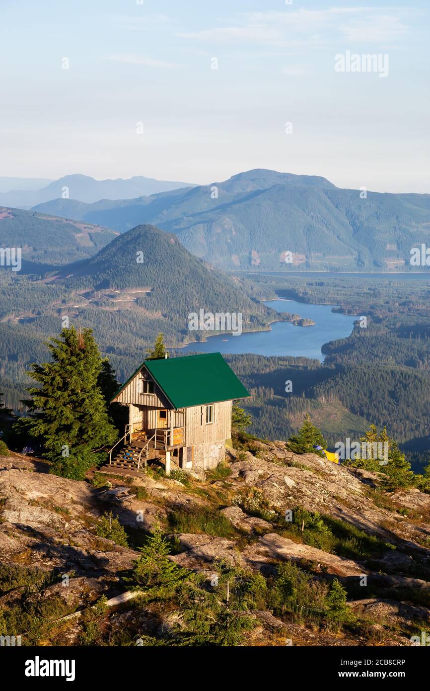 Beautiful Panoramic View of Canadian Nature Landscape Stock Photo