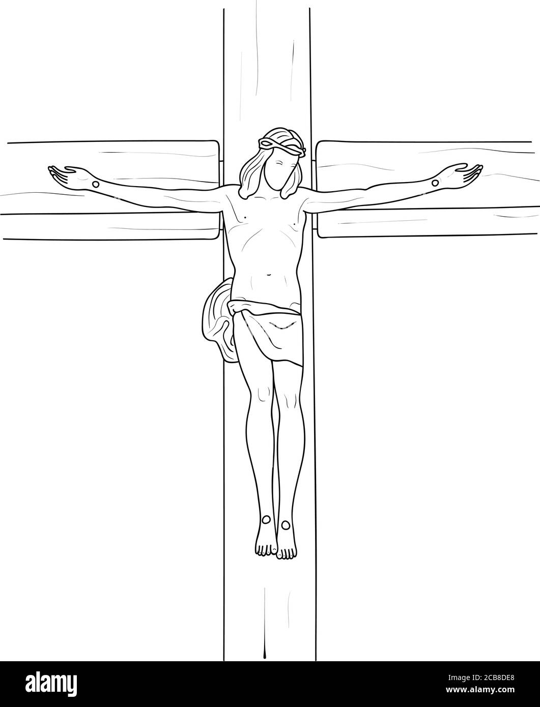 Crucifixion of Jesus. Vector. Stock Vector