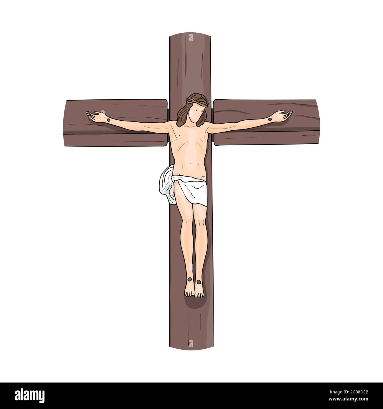 Crucifixion of Jesus. Vector. Stock Vector