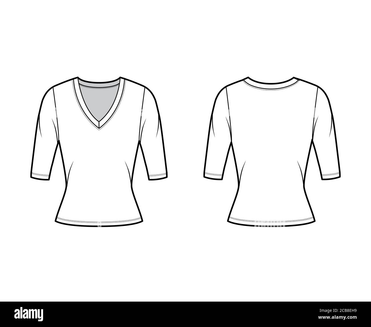 NA-KD Damen V-Neck Jersey Top – Lässiges Langarmshirt Mit Weichem Tragegefühl