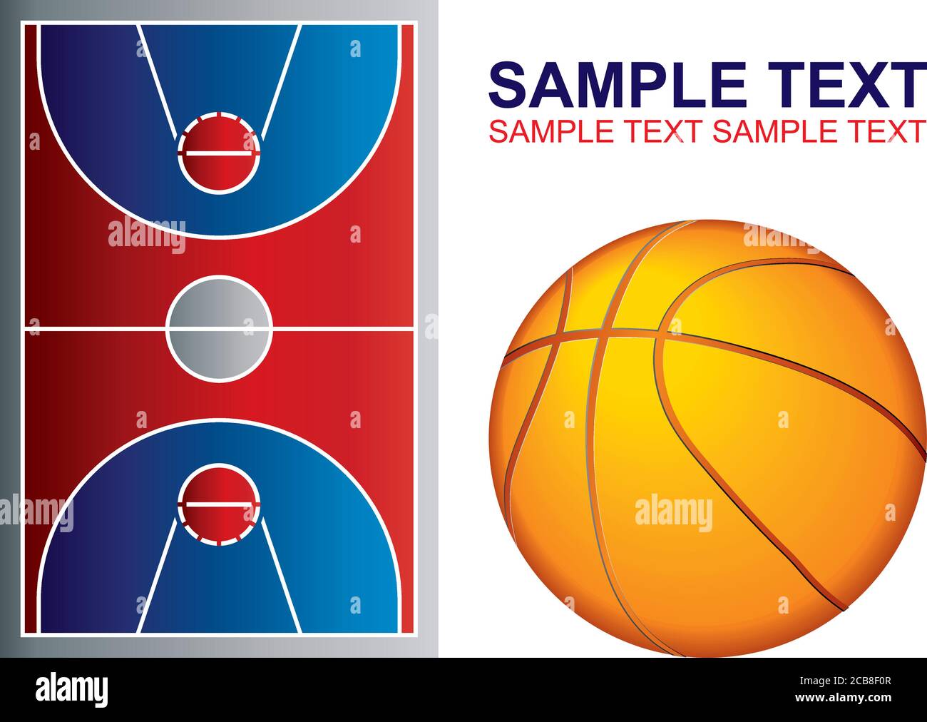 Basketball ball. Basketball court floor with line on wood texture