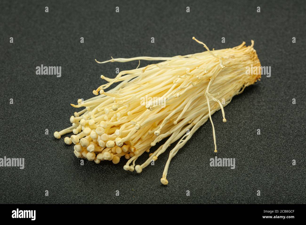 Superfood Raw Enoki mushrooms Asian cuisine Stock Photo Alamy