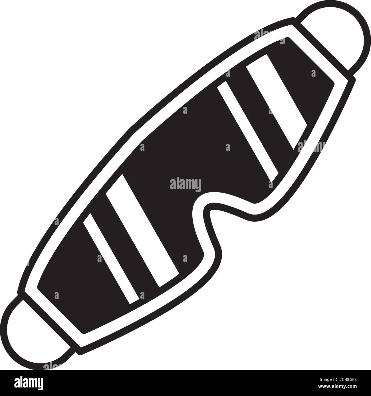 goggles mask tool line style icon vector illustration design Stock Vector