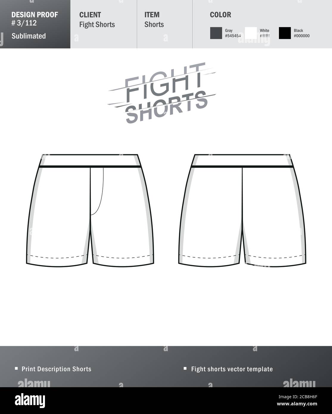 Vector fight shorts template for your design. Template sport short for ...