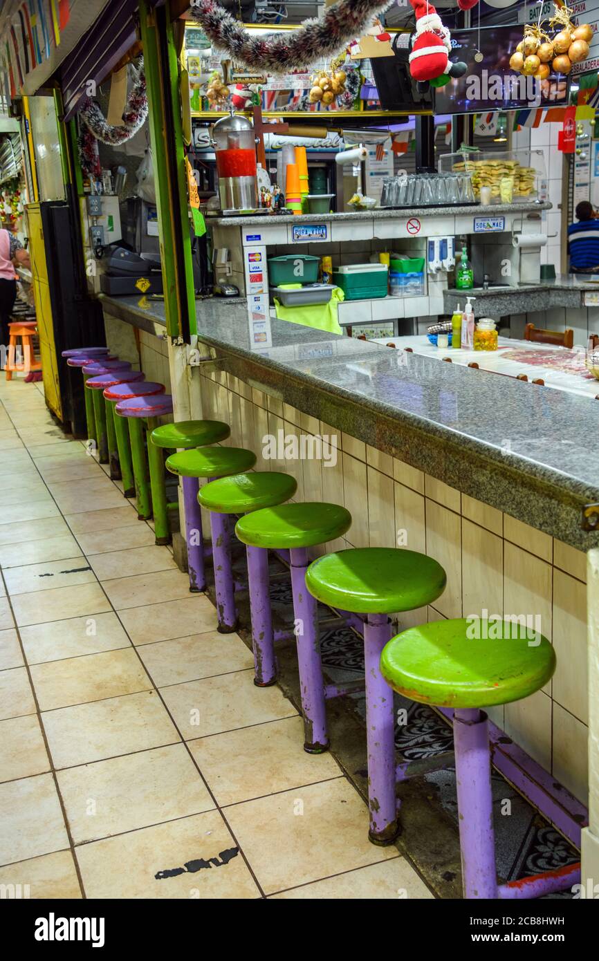Food court in the central market area, San Jose province, San Jose, Costa Rica Stock Photo