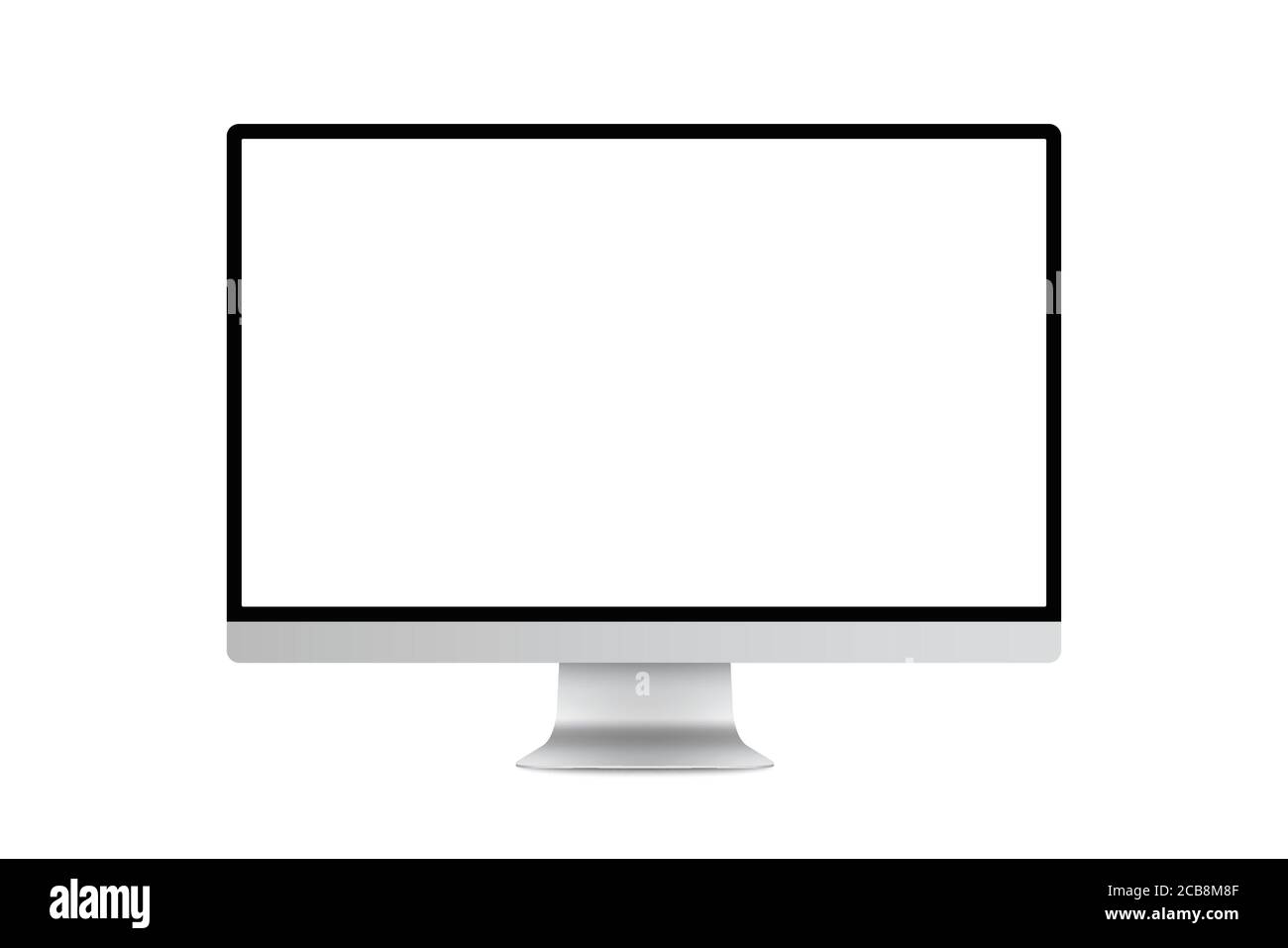 Modern design of realistic monitor screen mockup. Trendy thin frame