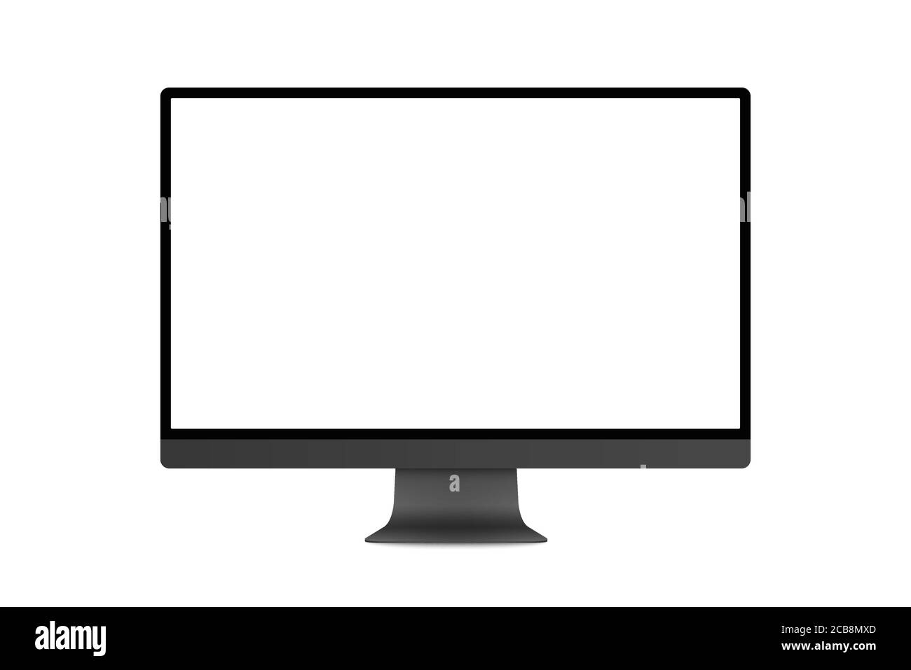 Modern design of realistic monitor screen mockup. Trendy thin frame