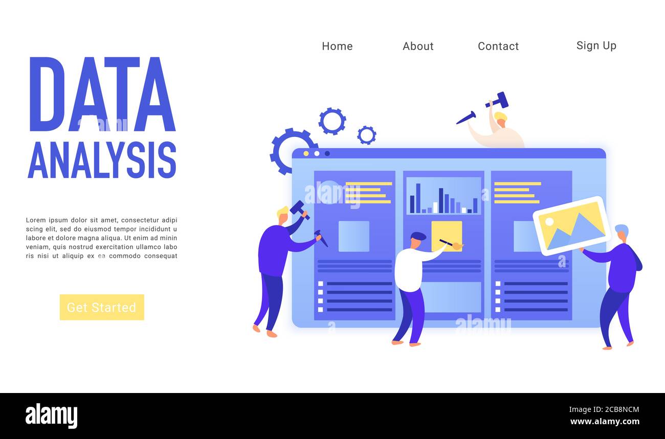 Financial analysis landing page Cut Out Stock Images Pictures Alamy