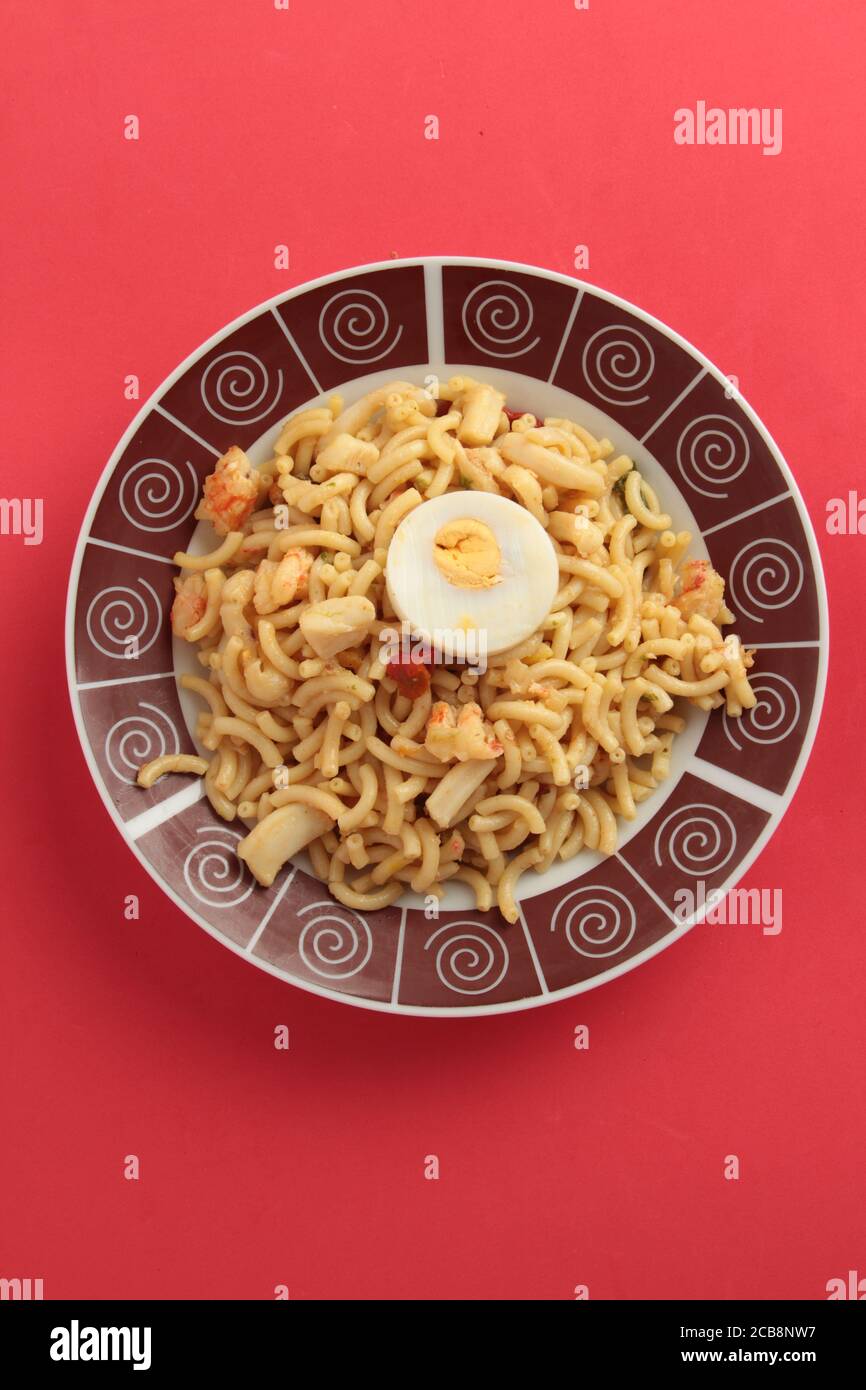 a spanish fideua, a typical noodles casserole with seafood Stock Photo -  Alamy