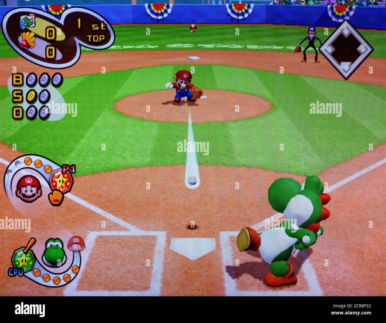 Mario Superstar Baseball - Nintendo Gamecube Videogame - Editorial use only Stock Photo