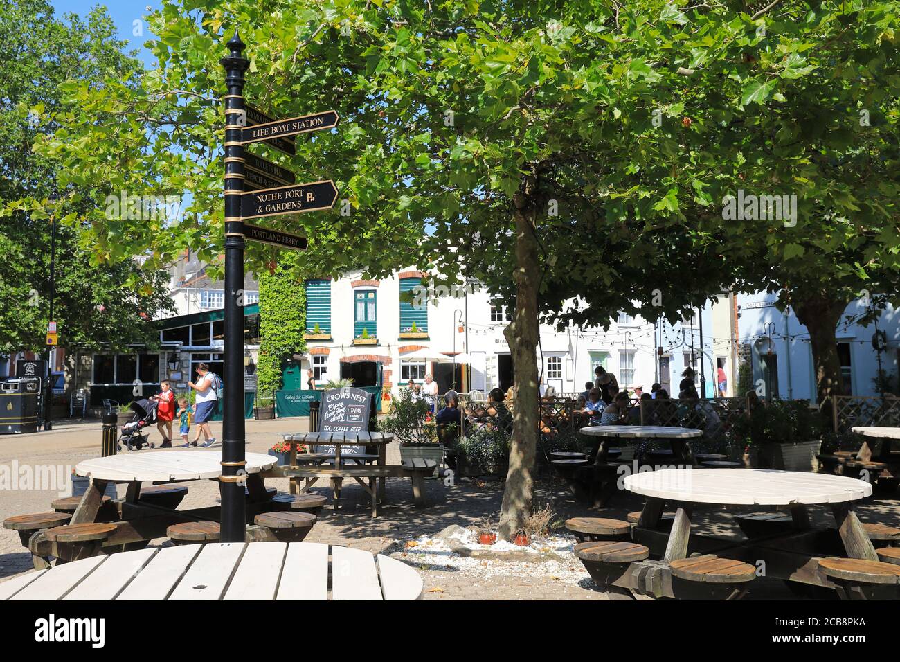 Historic Hope Square in seaside town Weymouth, in Dorset, UK Stock ...