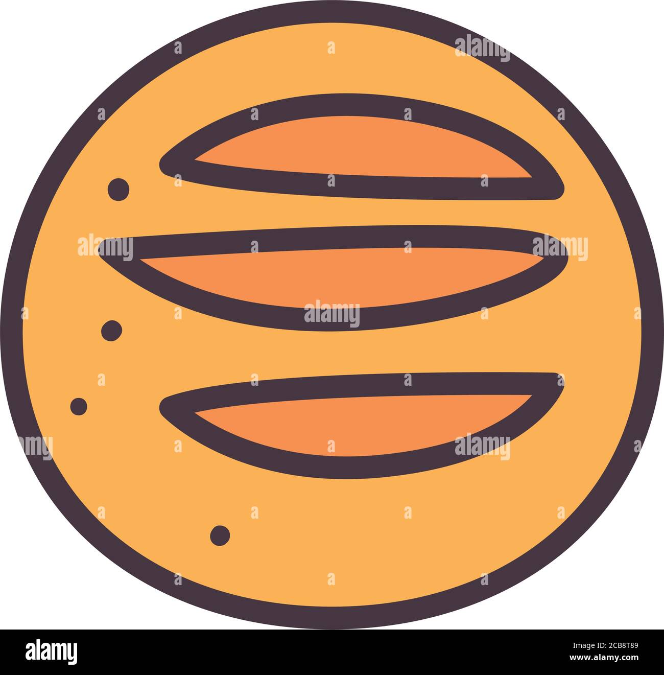 bread line and fill style icon design, bakery food shop breakfast ...