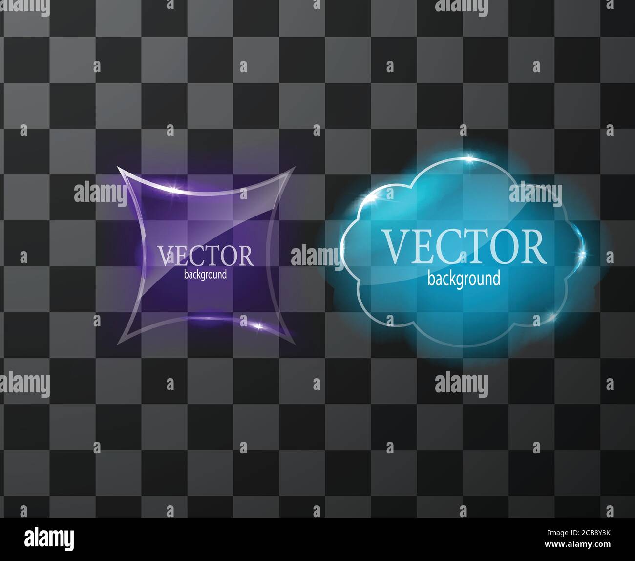Glass vector button plane. Easy editable background Stock Vector