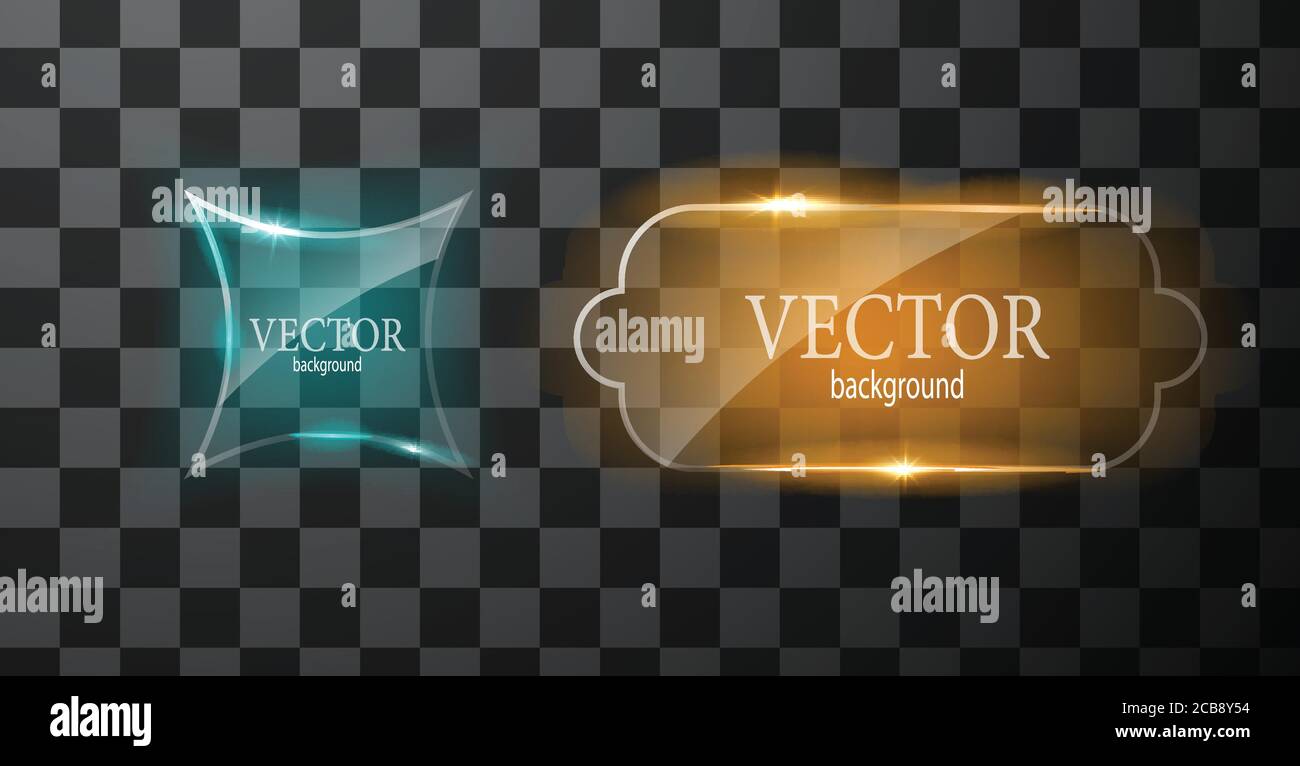 Glass vector button plane. Easy editable background Stock Vector