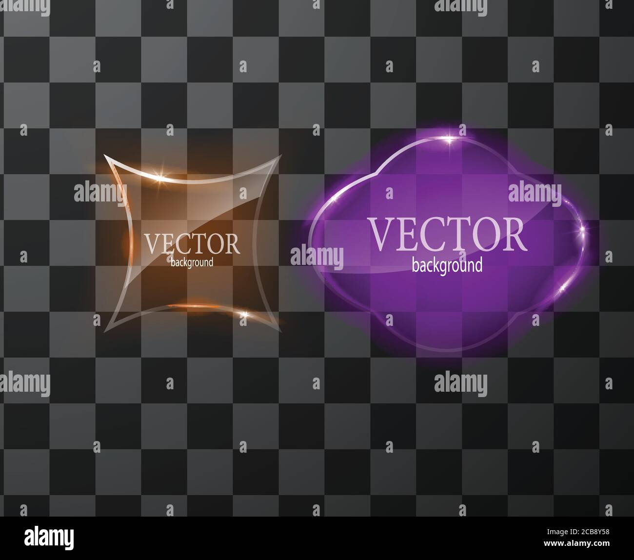 Glass vector button plane. Easy editable background Stock Vector