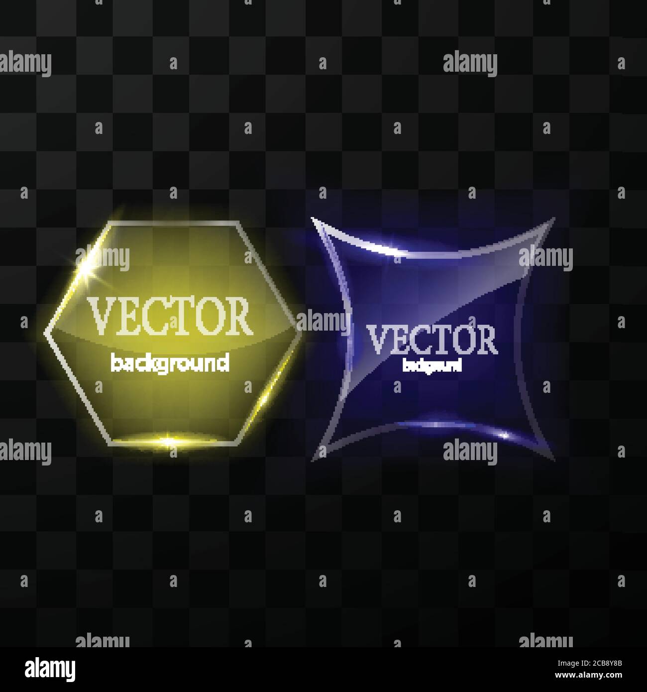 Glass vector button plane. Easy editable background Stock Vector