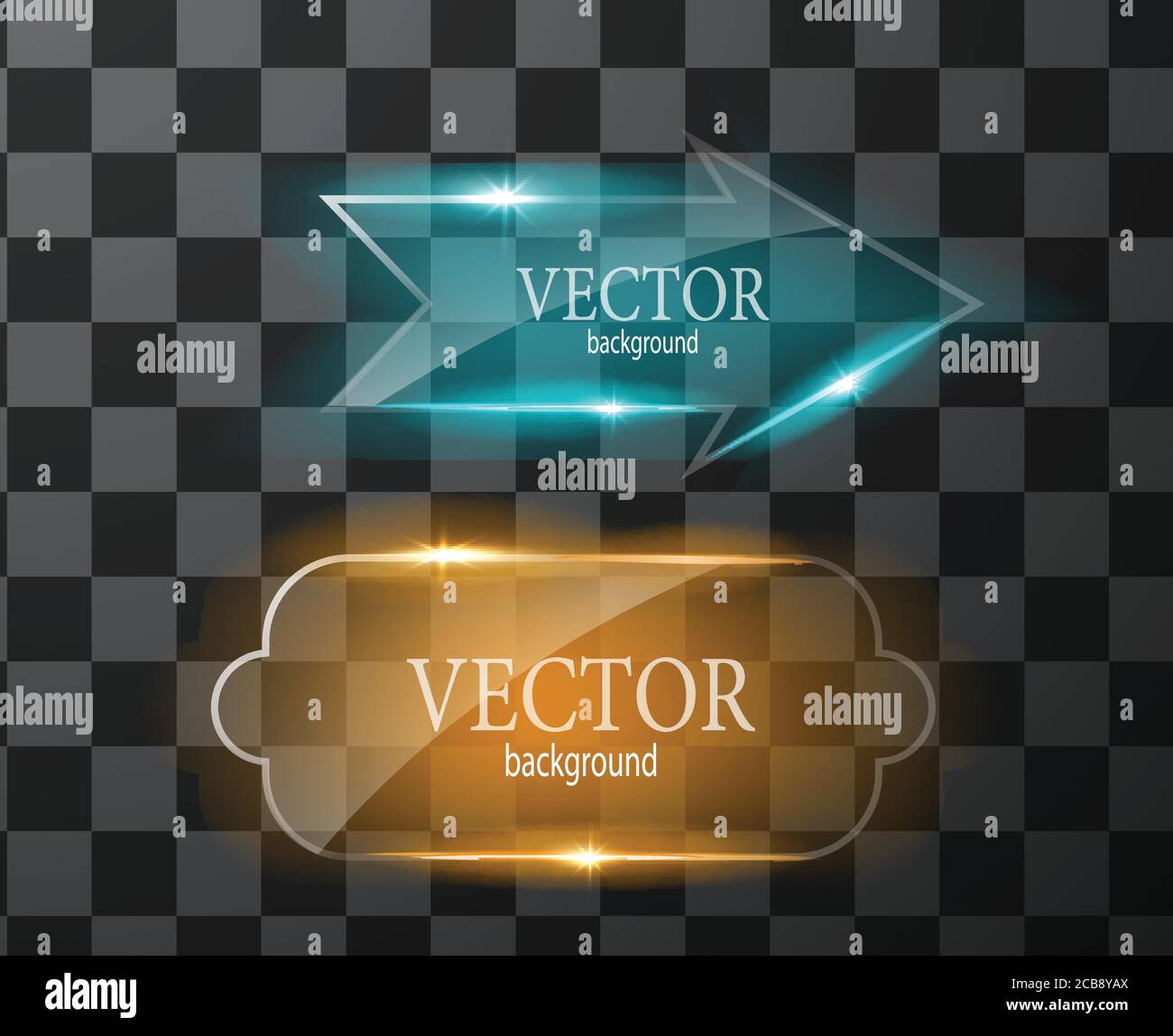Glass vector button plane. Easy editable background Stock Vector