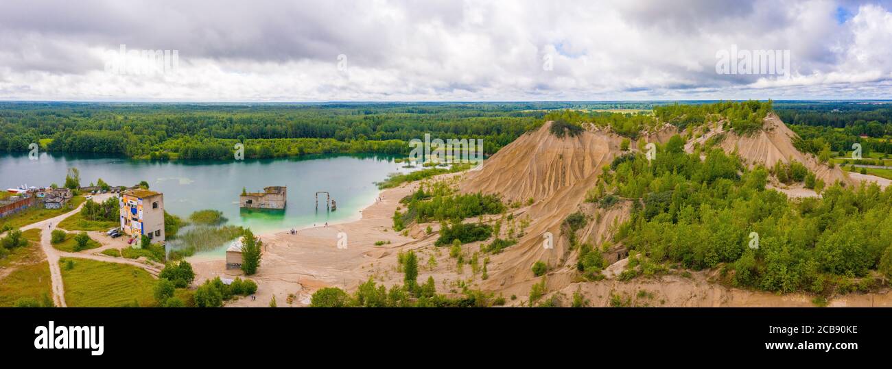 Rummu Quarry in Rummu, Estonia Stock Photo