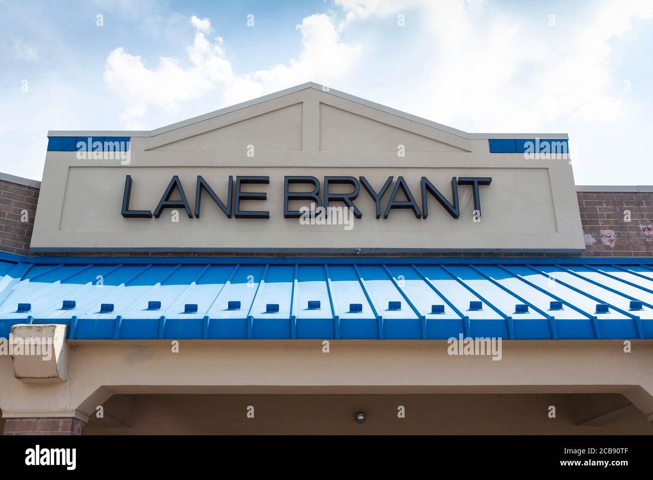 August 11, 2020. Peabody, MA. Lane Bryant store in a mall in Peabody