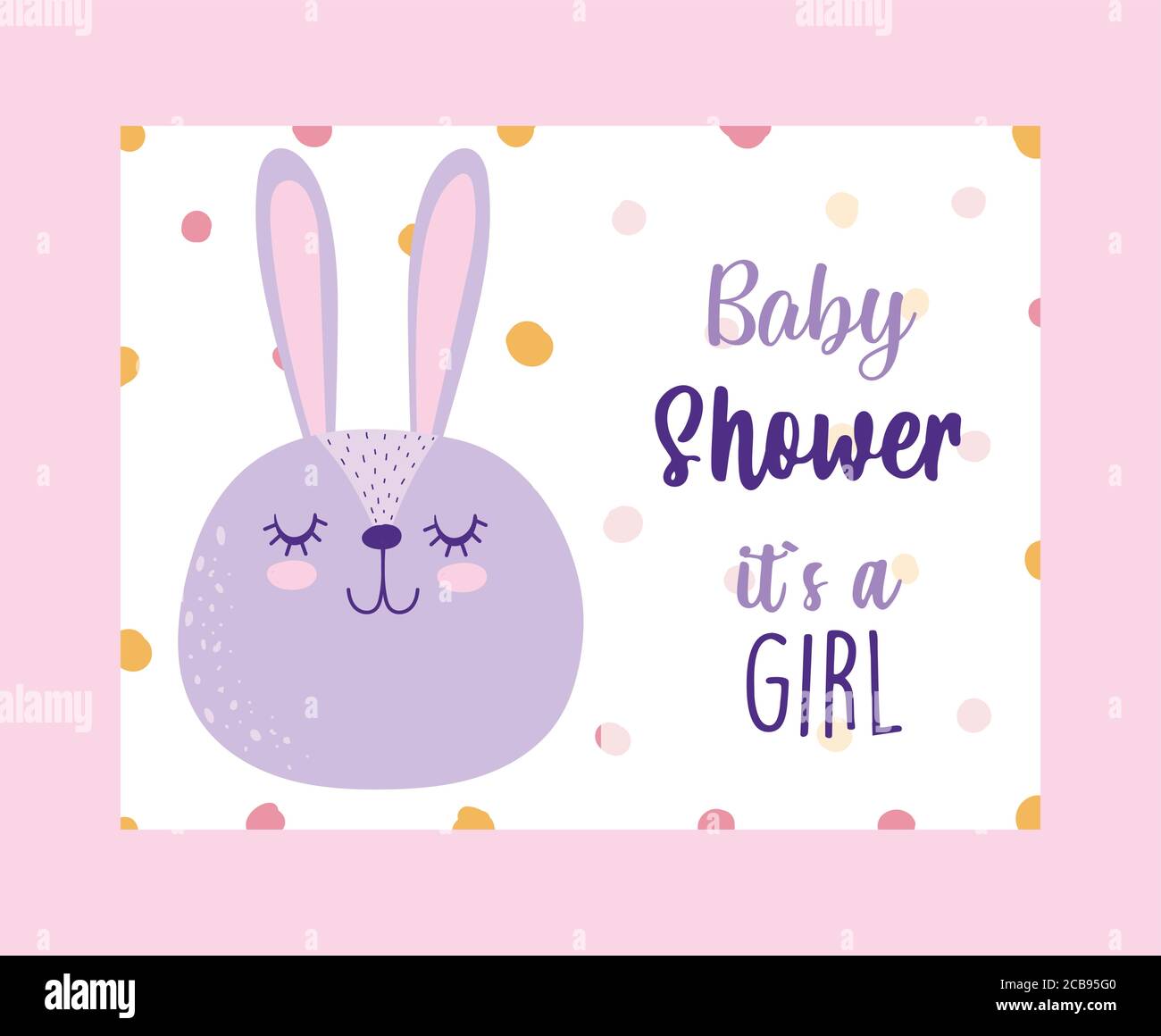 baby shower, cute bunny head animal cartoon, its a girl theme ...