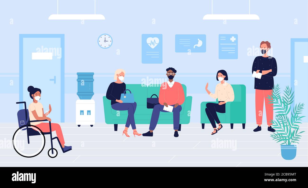 Covid Doctor S Office Waiting Room Stock Vector Images Alamy   Patients People In Doctors Waiting Room Vector Illustration Cartoon Flat Woman Man Characters In Masks Sit And Wait For Doctoral Appointment In Hospital Hall Interior Medical Healthcare Background 2CB95MT 