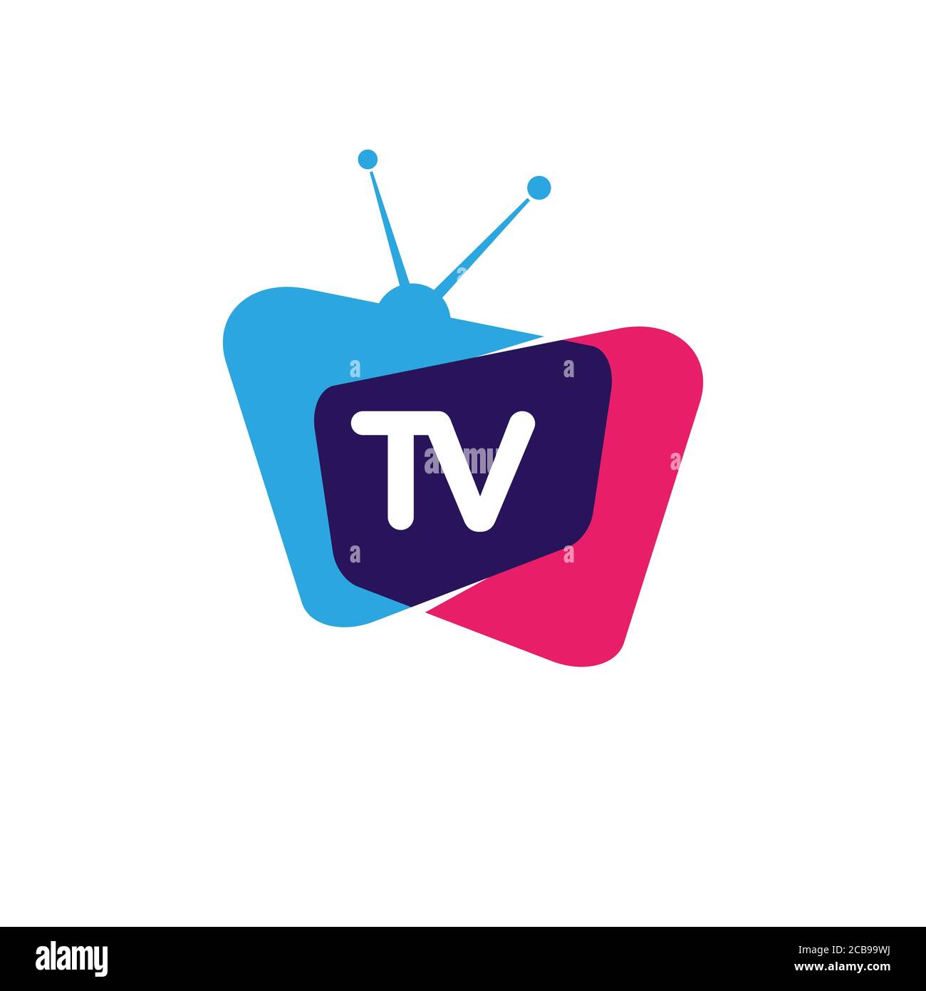 TV icon logo vector illustration design template Stock Vector Image