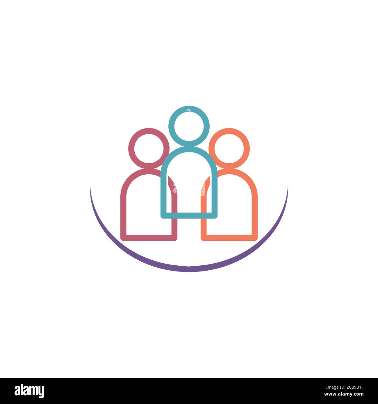 Friend vector icon logo design template illustration Stock Vector Image ...