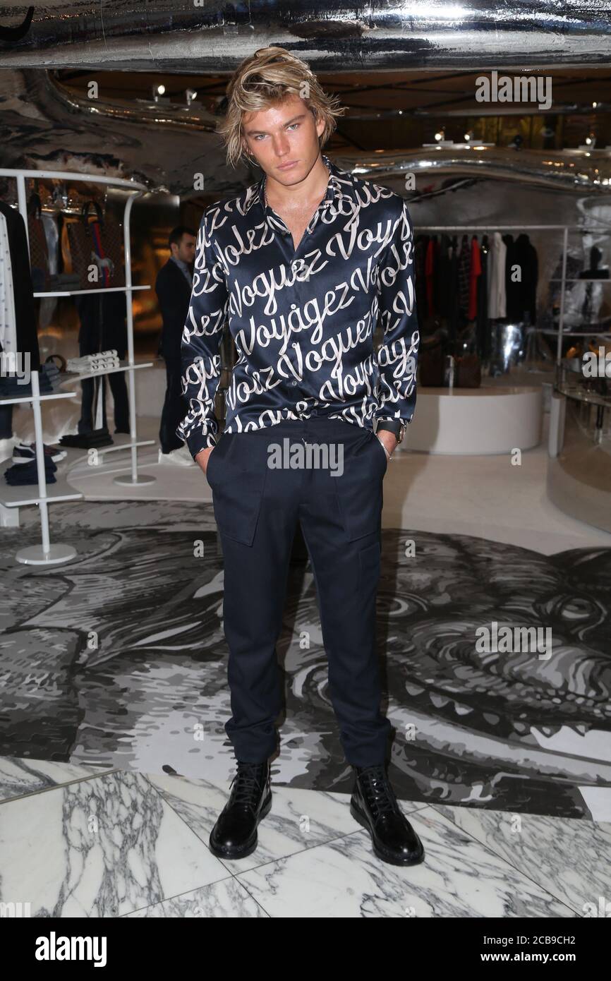 Jordan (Model & attends the opening of the first Louis Vuitton men's pop up store in Westfield Sydney Stock Photo - Alamy