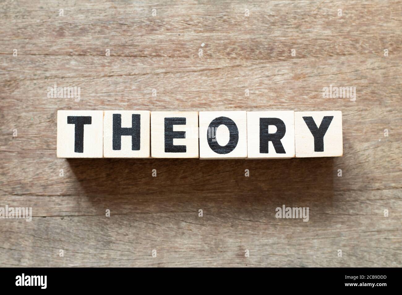 Letter Block In Word Theory On Wood Background Stock Photo Alamy