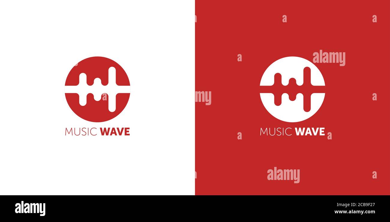 Design wave logo element. Abstract voice vector icon template set. You can use in the media, mobile, broadcast , music, earthquake, chemistry, and Stock Vector
