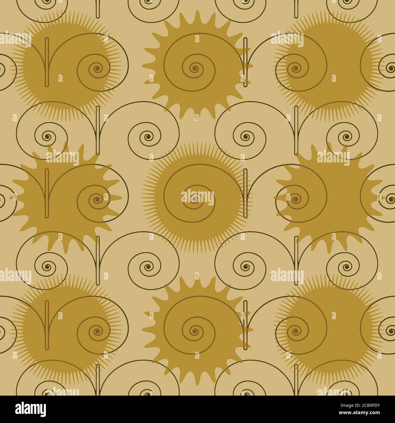 Seamless circle vector illustration background. Repeating geometric tiles. Concentric circles Stock Vector