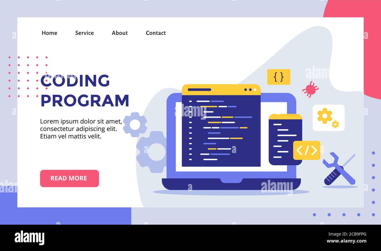 Codling program on display laptop screen for web website home homepage ...