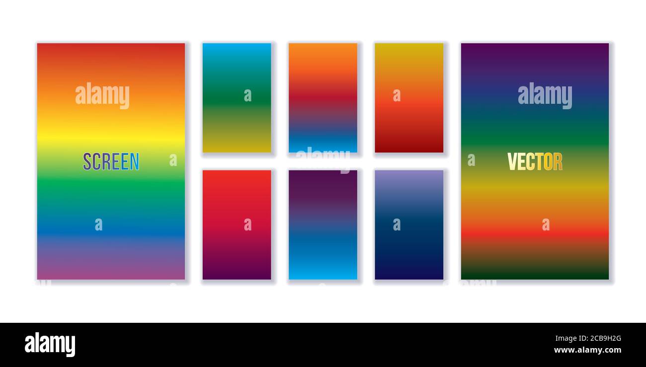 Halftone colorful design. Modern screen vector design for mobile app. Minimal covers design. Color gradients. Stock Vector