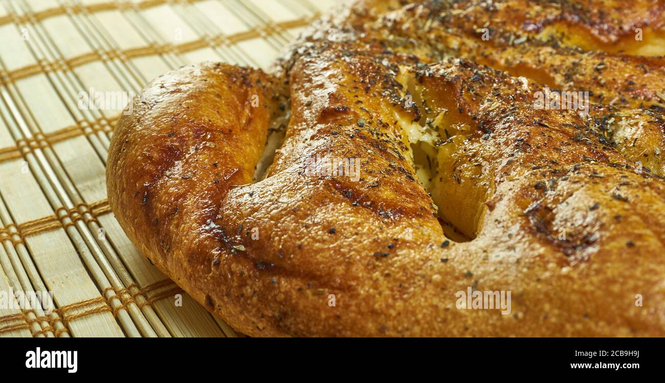 Focaccia Siciliana Italian Bread Sicilian Flatbread Stock Photo Alamy