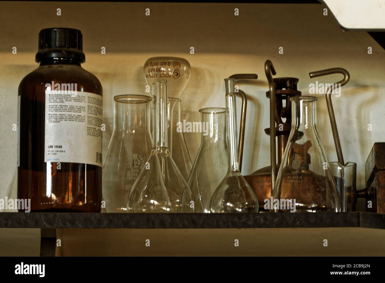 Photo of an old glass flasks Stock Photo Alamy