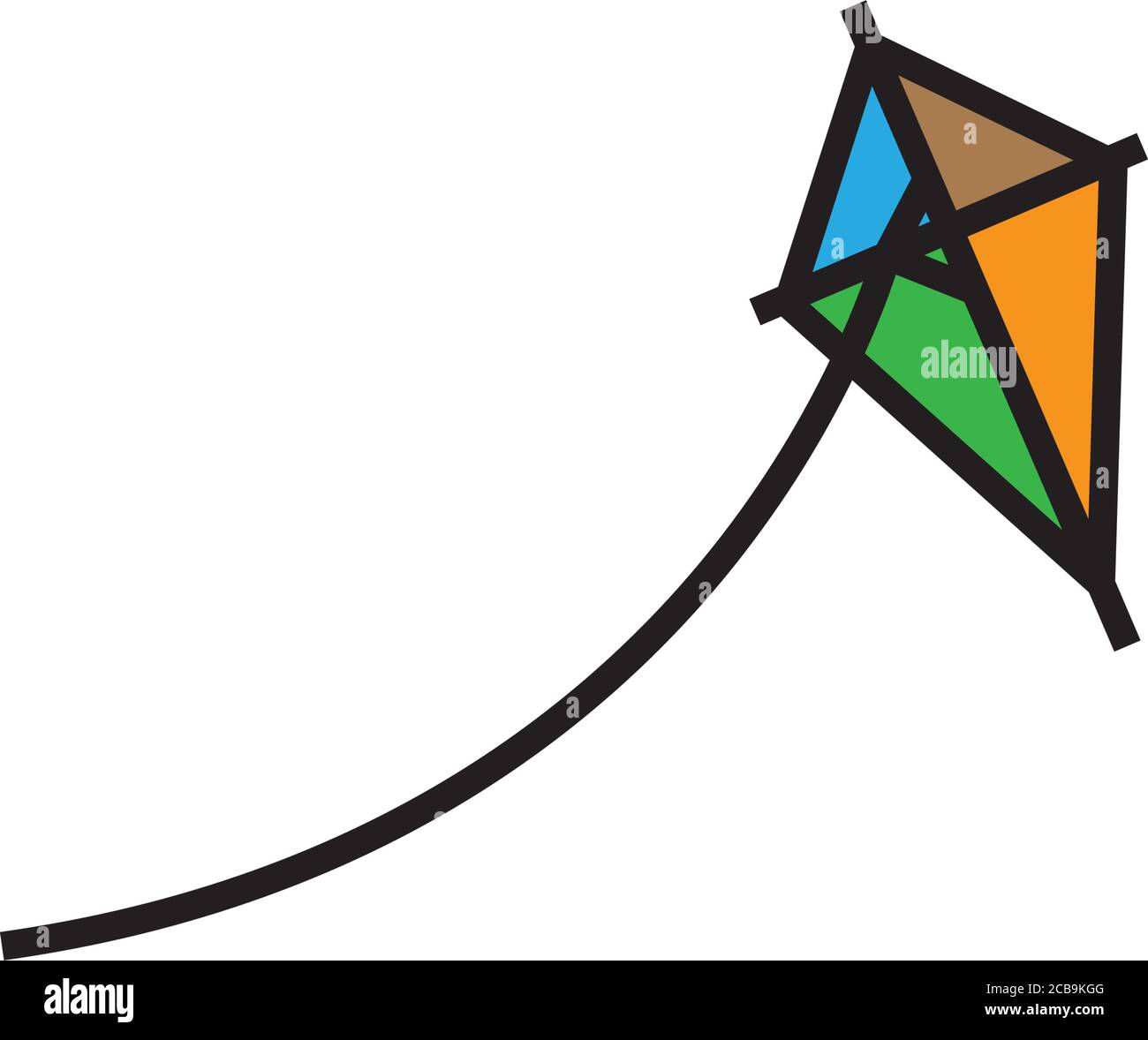 Kite icon design template vector isolated illustration Stock Vector