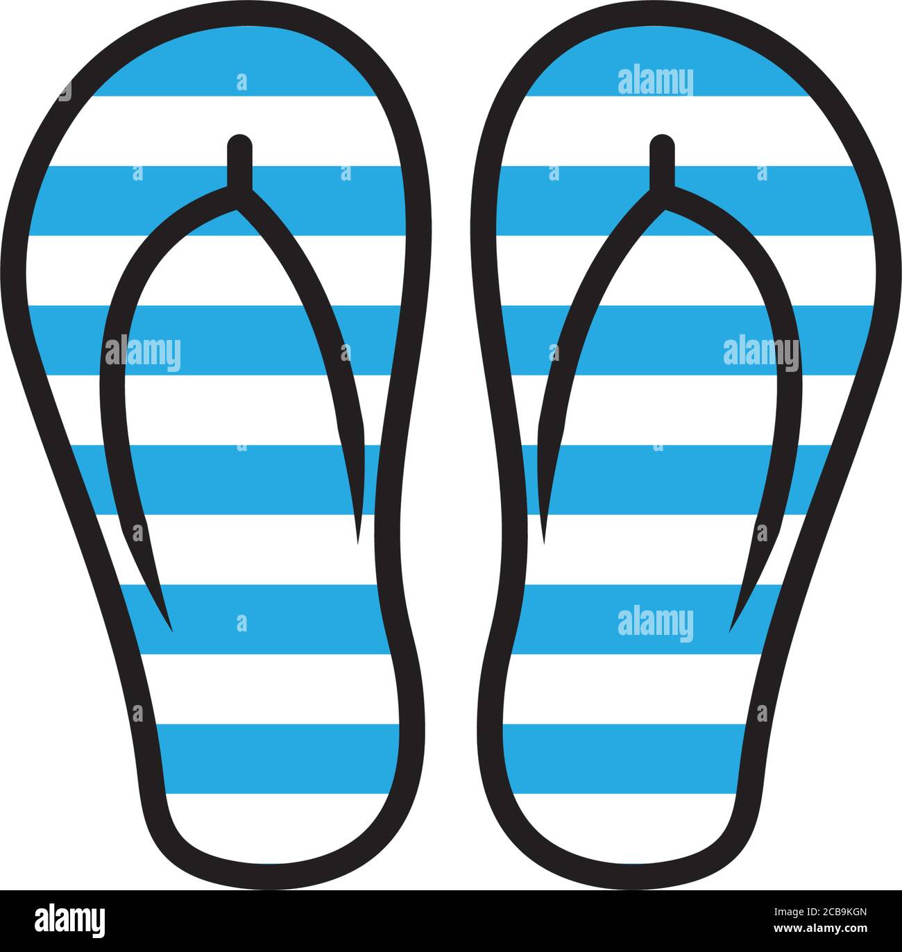Flip flop icon design template vector isolated illustration Stock