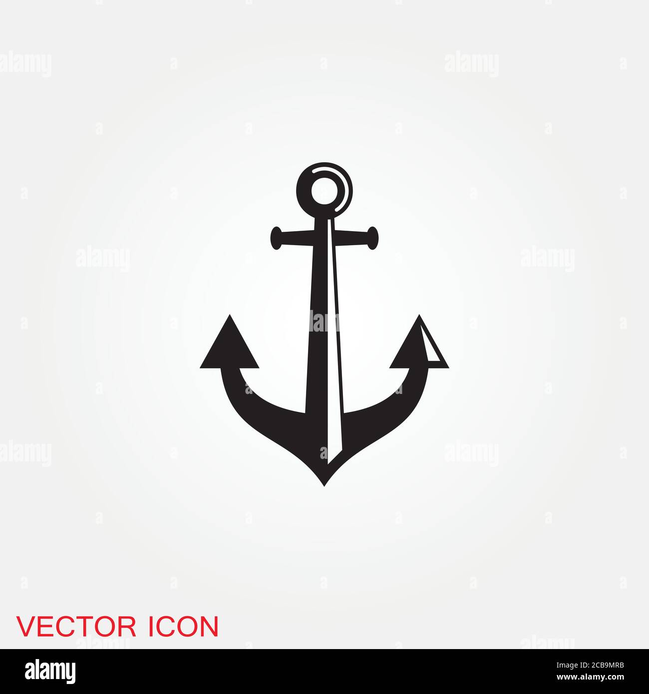 Anchor icon. Anchored flat vector icon for apps and websites Stock ...