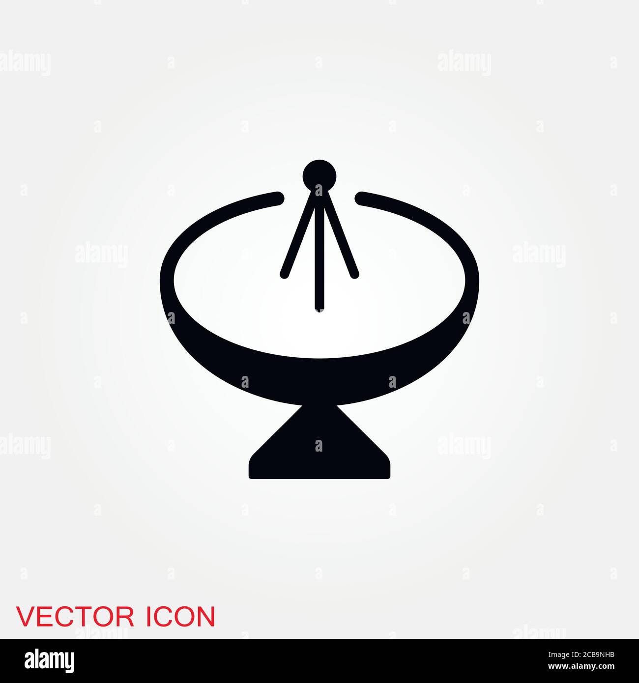 Antenna icon. Radar satellite dish - Vector icon Stock Vector