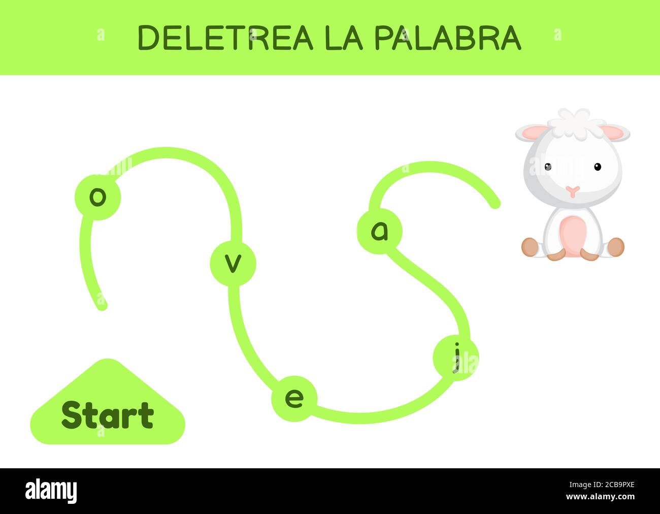 Deletrea la palabra Spell the word. Maze for kids. Spelling word game