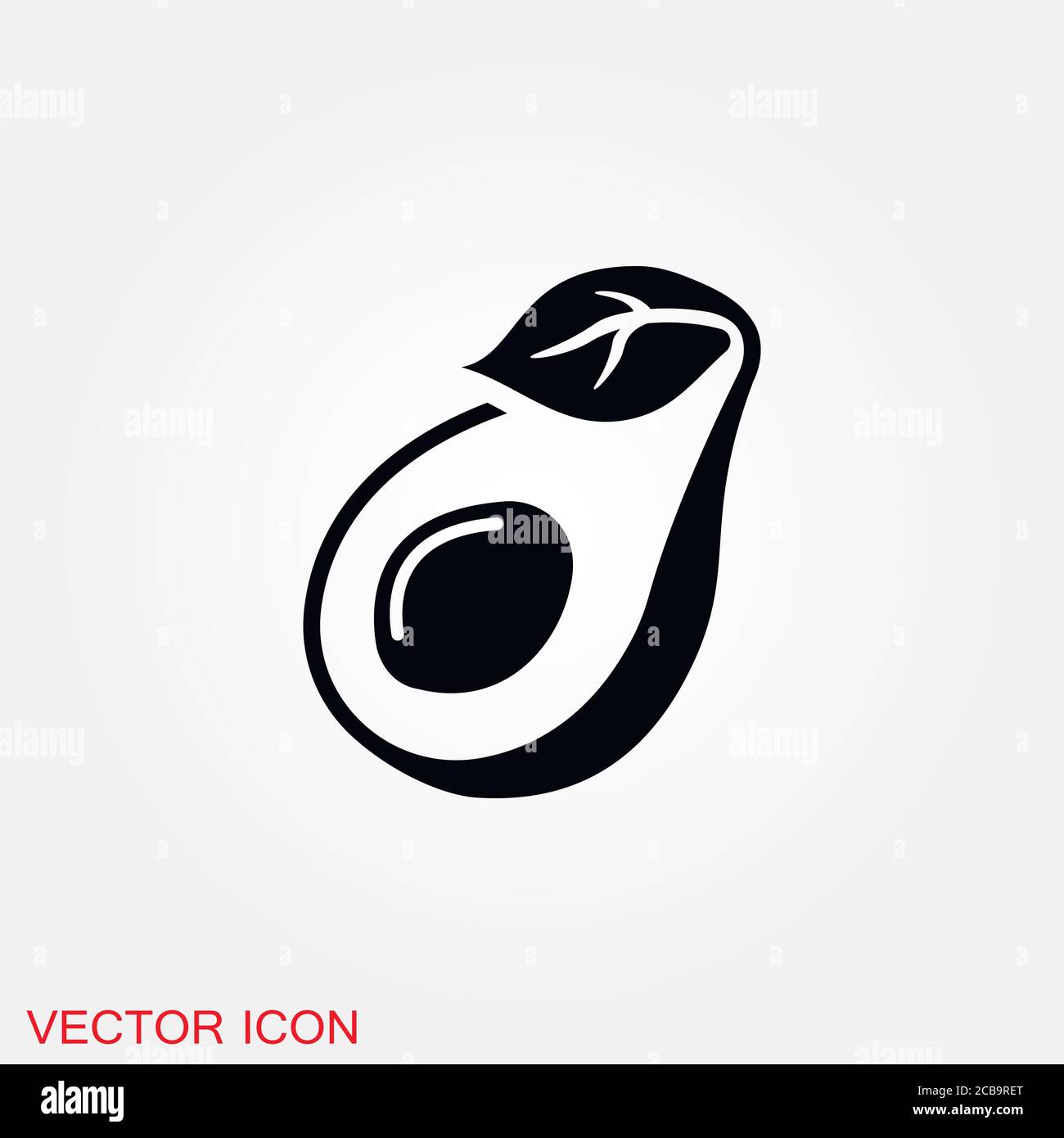 Avocado icon for web and mobile, modern minimalistic flat design. Stock Vector