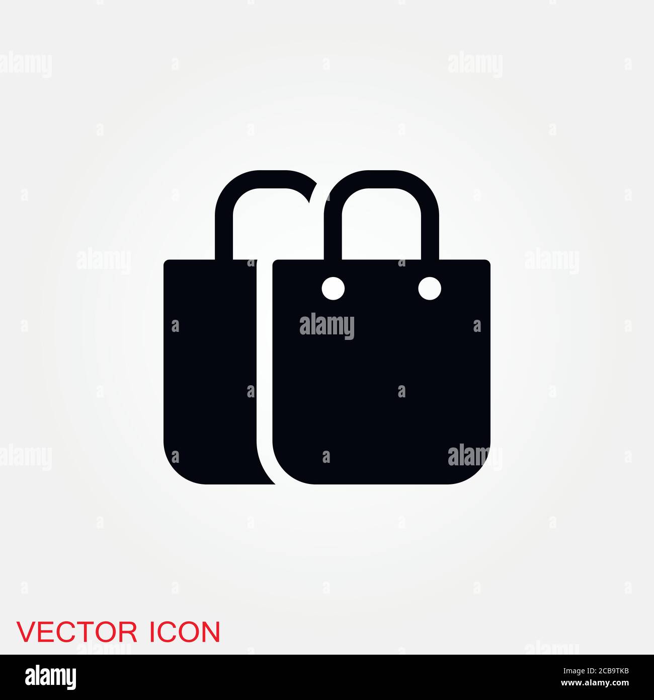 Bag icon. Shopping bag, Vector illustration isolated Stock Vector Image ...