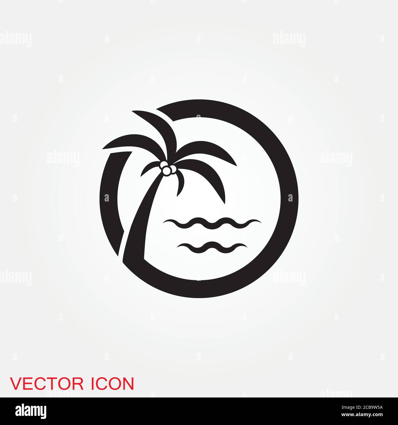 Beach icon. Summer Icons with Background sign illustration Stock Vector  Image & Art - Alamy