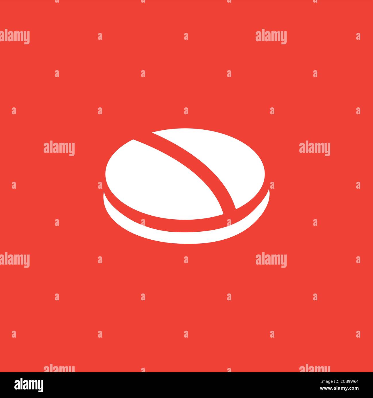 Medicine Icon On Red Background. Red Flat Style Vector Illustration ...