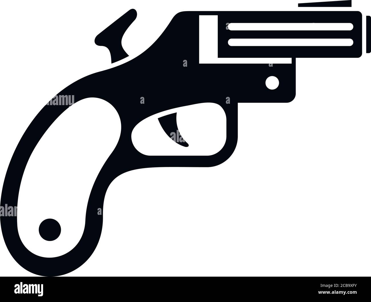 Flare gun icon. Simple illustration of flare gun vector icon for web design isolated on white background Stock Vector