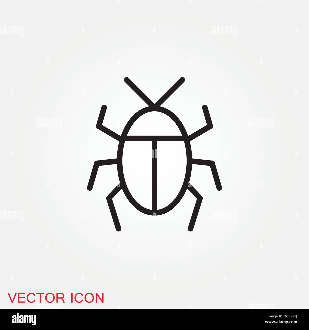 Beetle icon. Insect design, insect icons vector Stock Vector