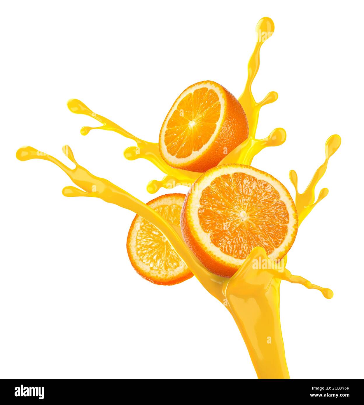 An orange splash. concept of orange with juice, isolated on white background Stock Photo Alamy