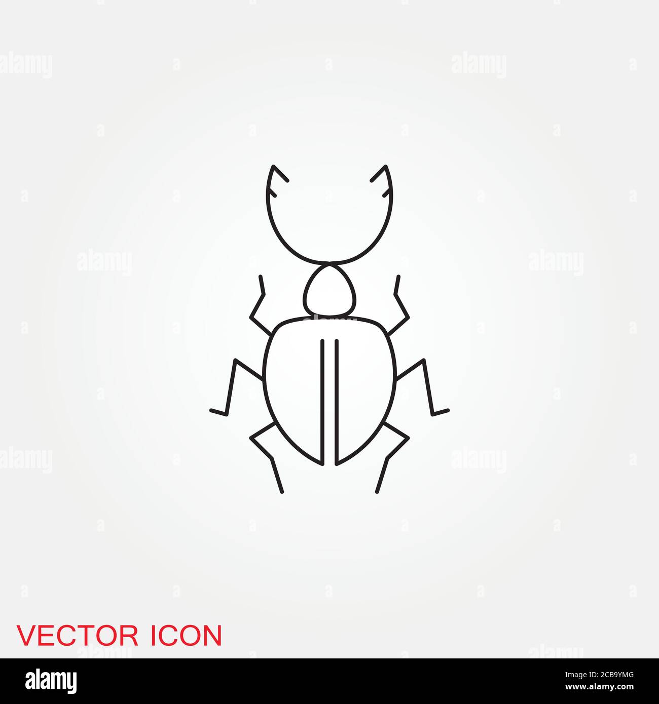 Beetle icon. Insect design, insect icons vector Stock Vector
